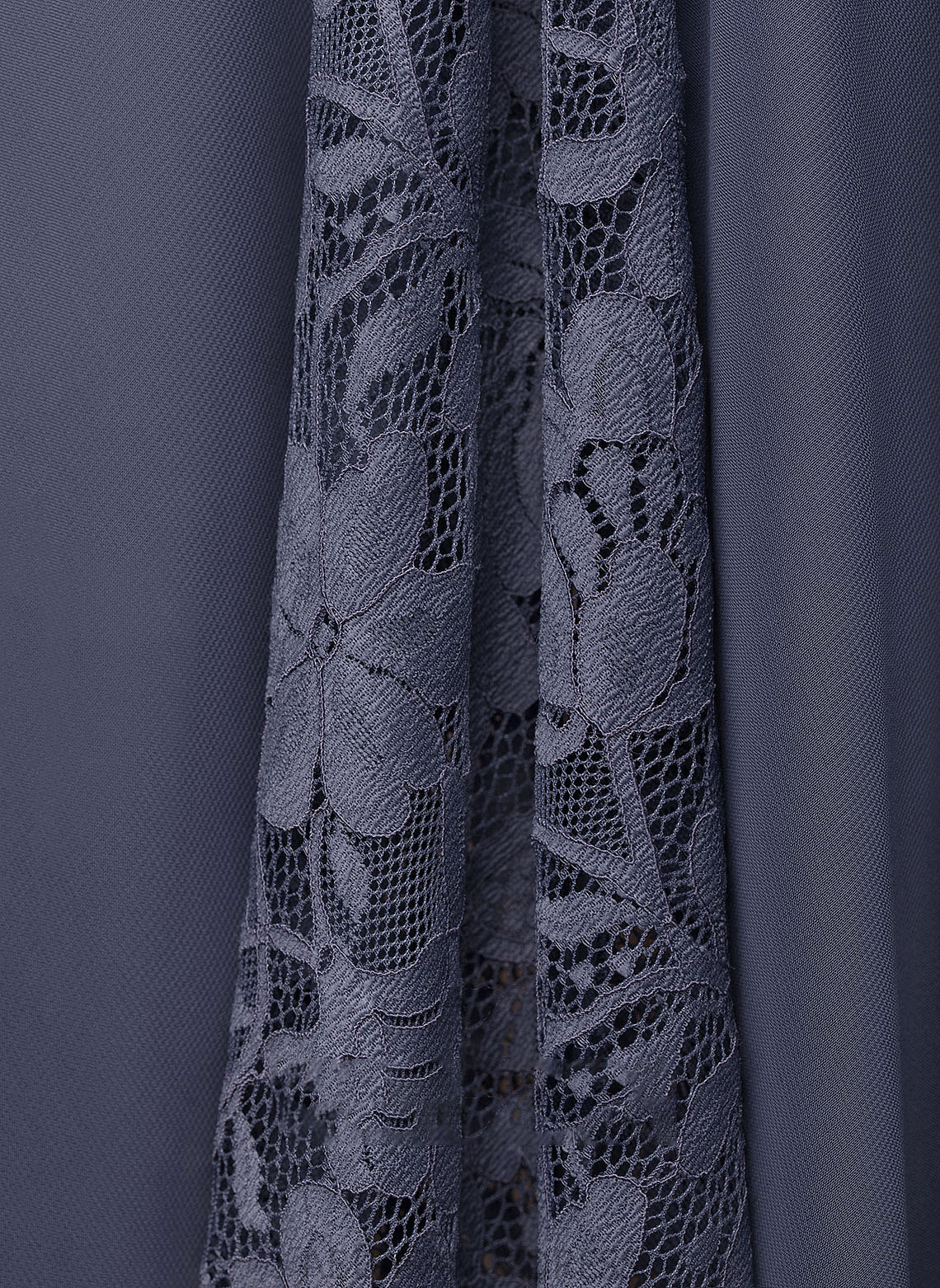 Silhouette Ruffle Embellishment Length Lace Asymmetrical Neckline Fabric A-Line V-neck Kaitlynn Sleeveless