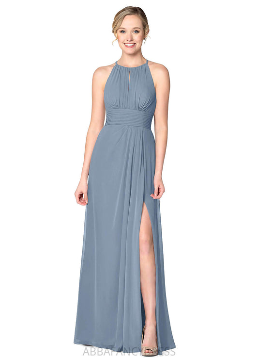 Nora Natural Waist Floor Length Sleeveless A-Line/Princess V-Neck Bridesmaid Dresses