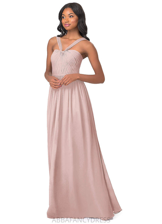 Mylie A-Line/Princess Sleeveless Floor Length Spaghetti Staps Natural Waist Bridesmaid Dresses