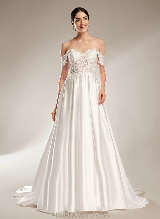 Wedding Satin Simone Chapel With Wedding Dresses Lace Sweetheart Ball-Gown/Princess Dress Train Sequins