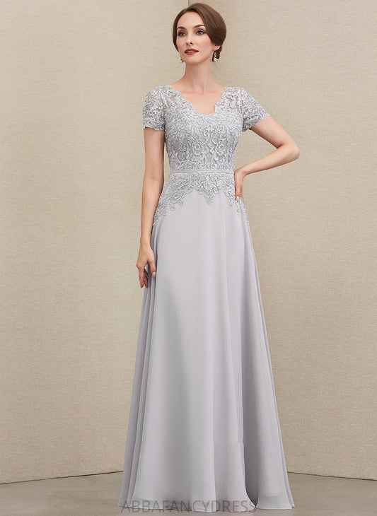 Dress Chiffon Lace Mother of the Bride Dresses A-Line Sequins Bride V-neck the Floor-Length of Mother With Priscilla