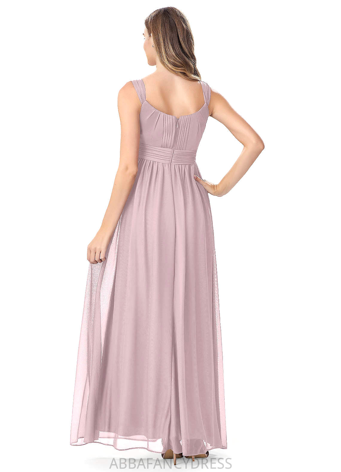 Cassidy Straps Sleeveless Floor Length A-Line/Princess Natural Waist Bridesmaid Dresses