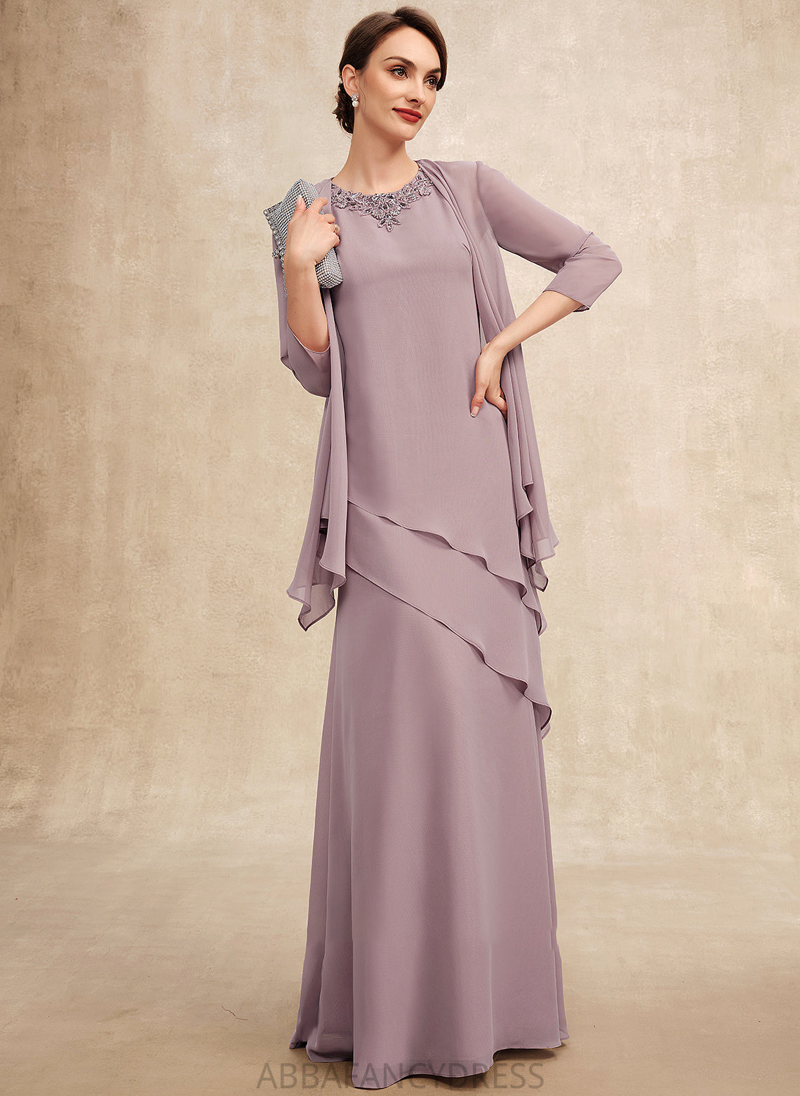 Scoop Mother of the Bride Dresses Bride Mother the Madison Neck Dress Floor-Length With of Chiffon A-Line Beading