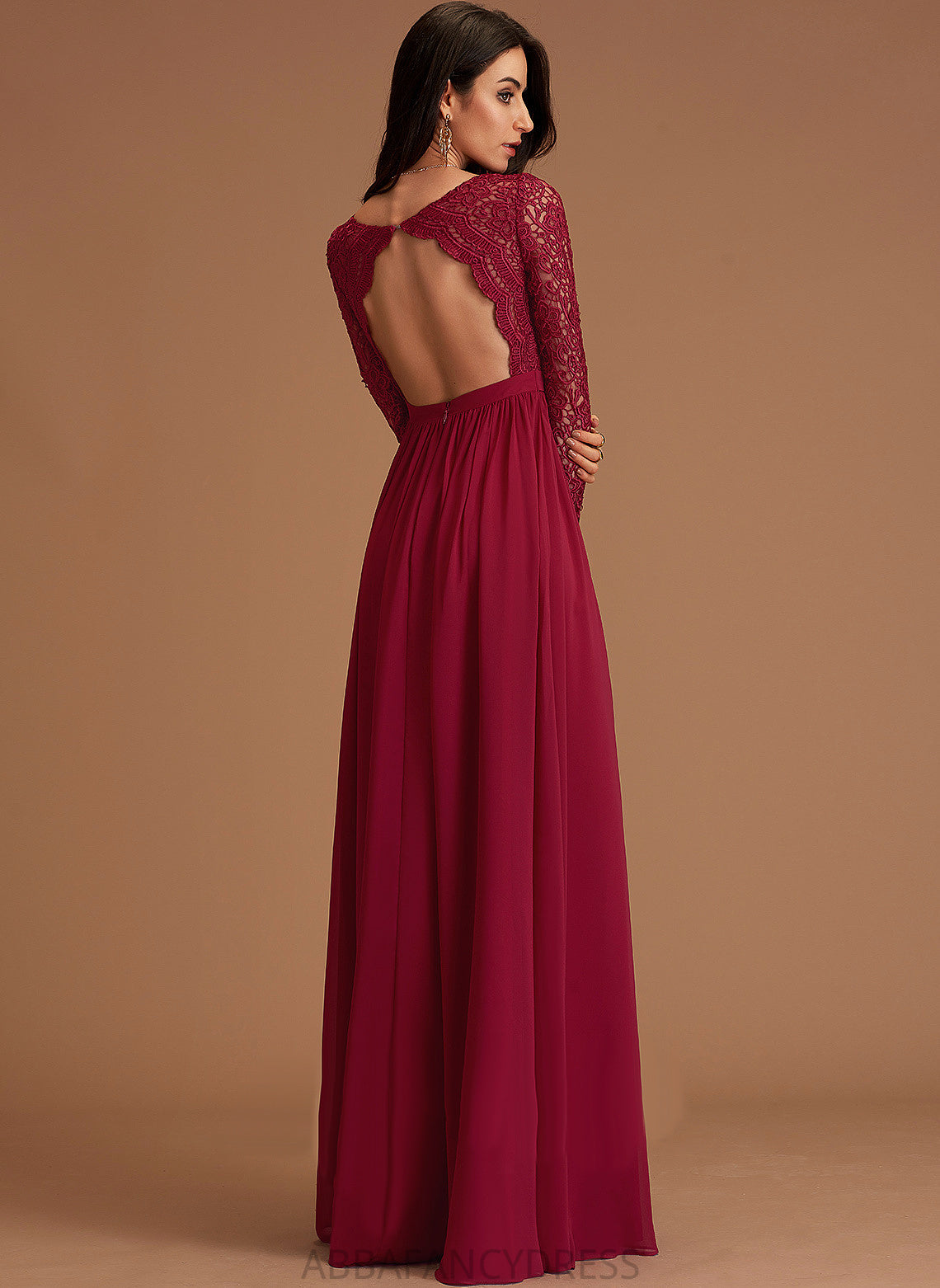 Ashtyn Chiffon A-Line Prom Dresses V-neck Floor-Length