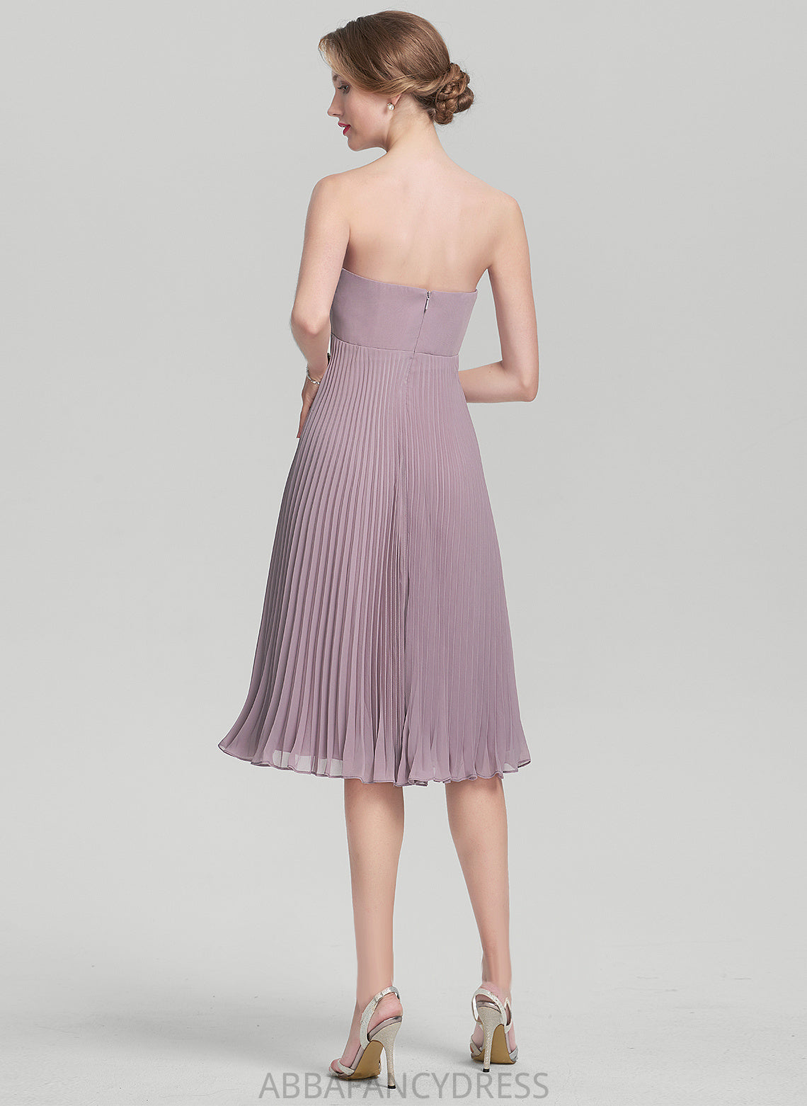Cocktail Deborah Pleated Cocktail Dresses Chiffon A-Line With Knee-Length Dress Sweetheart