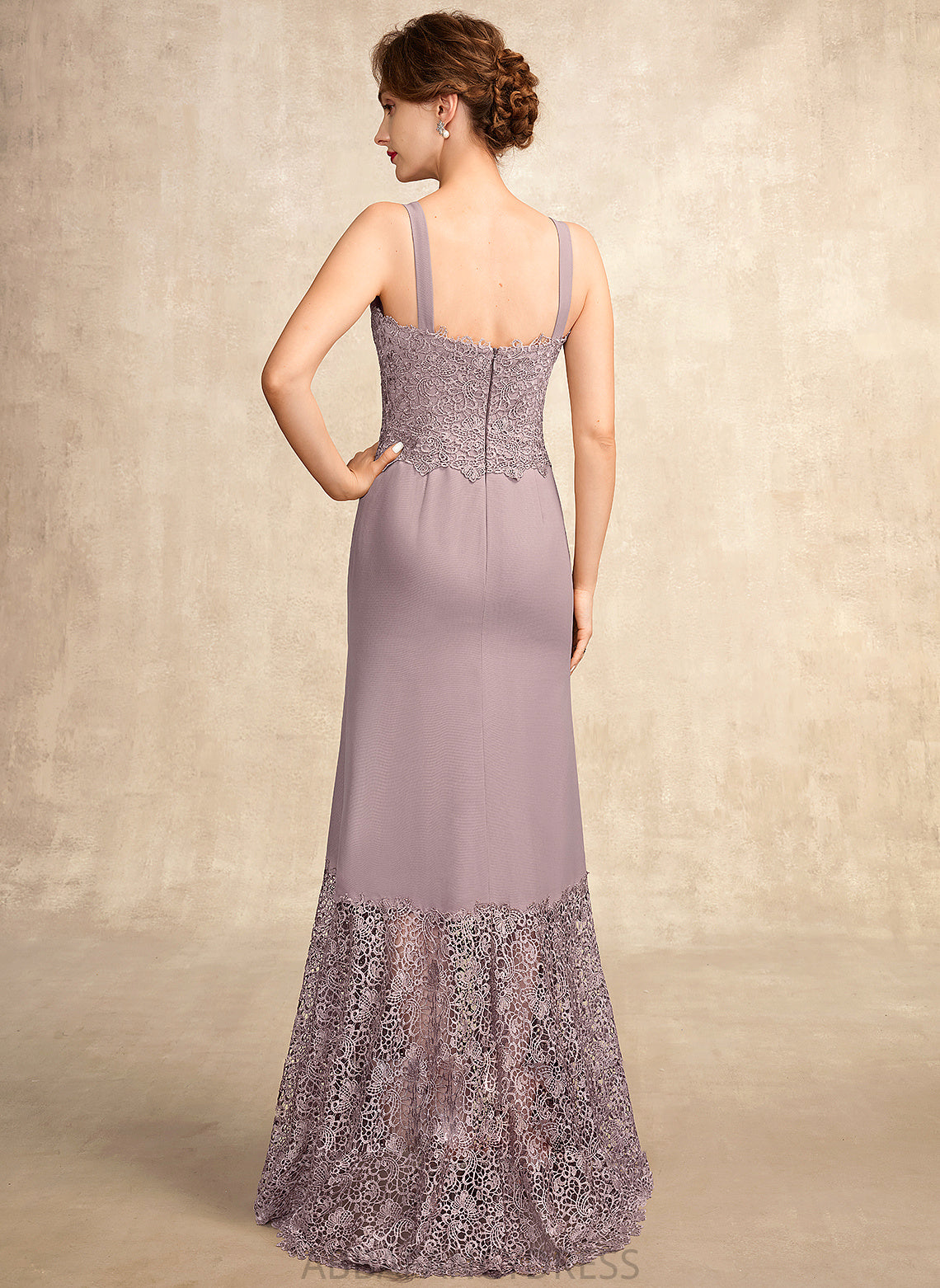 of Dress Mother Lace Chiffon Mother of the Bride Dresses Bride Barbara Trumpet/Mermaid the Square Asymmetrical Neckline