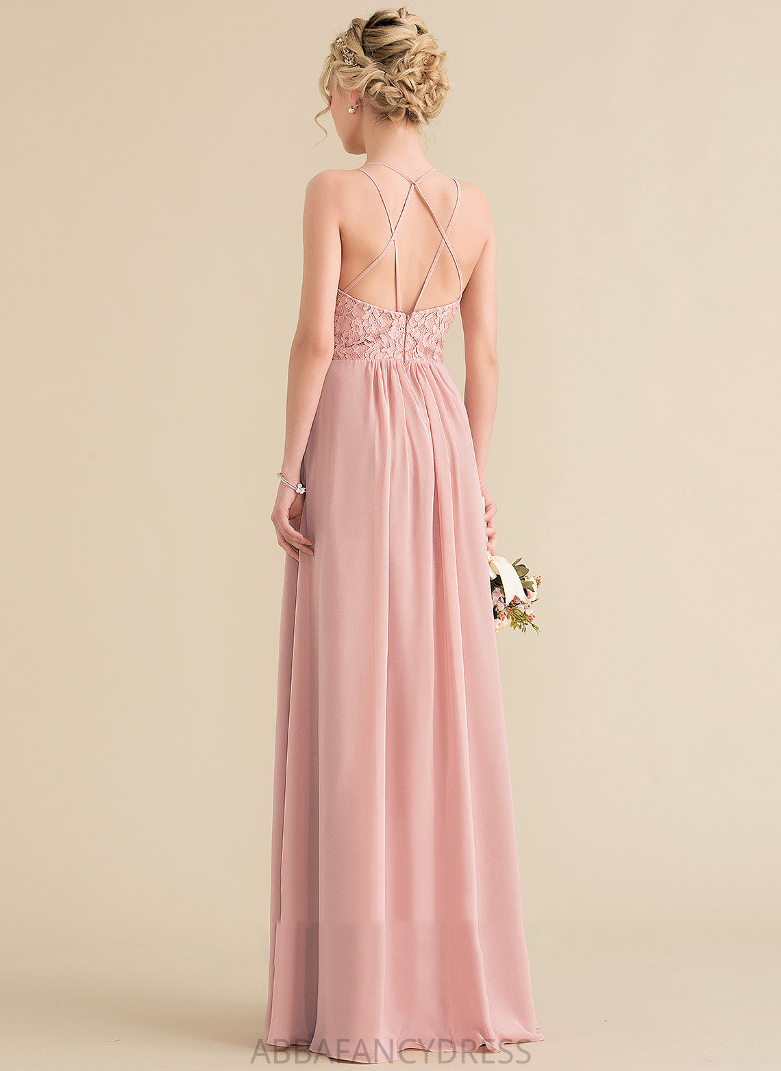 Sweetheart Floor-Length A-Line Ursula Chiffon Lace Prom Dresses