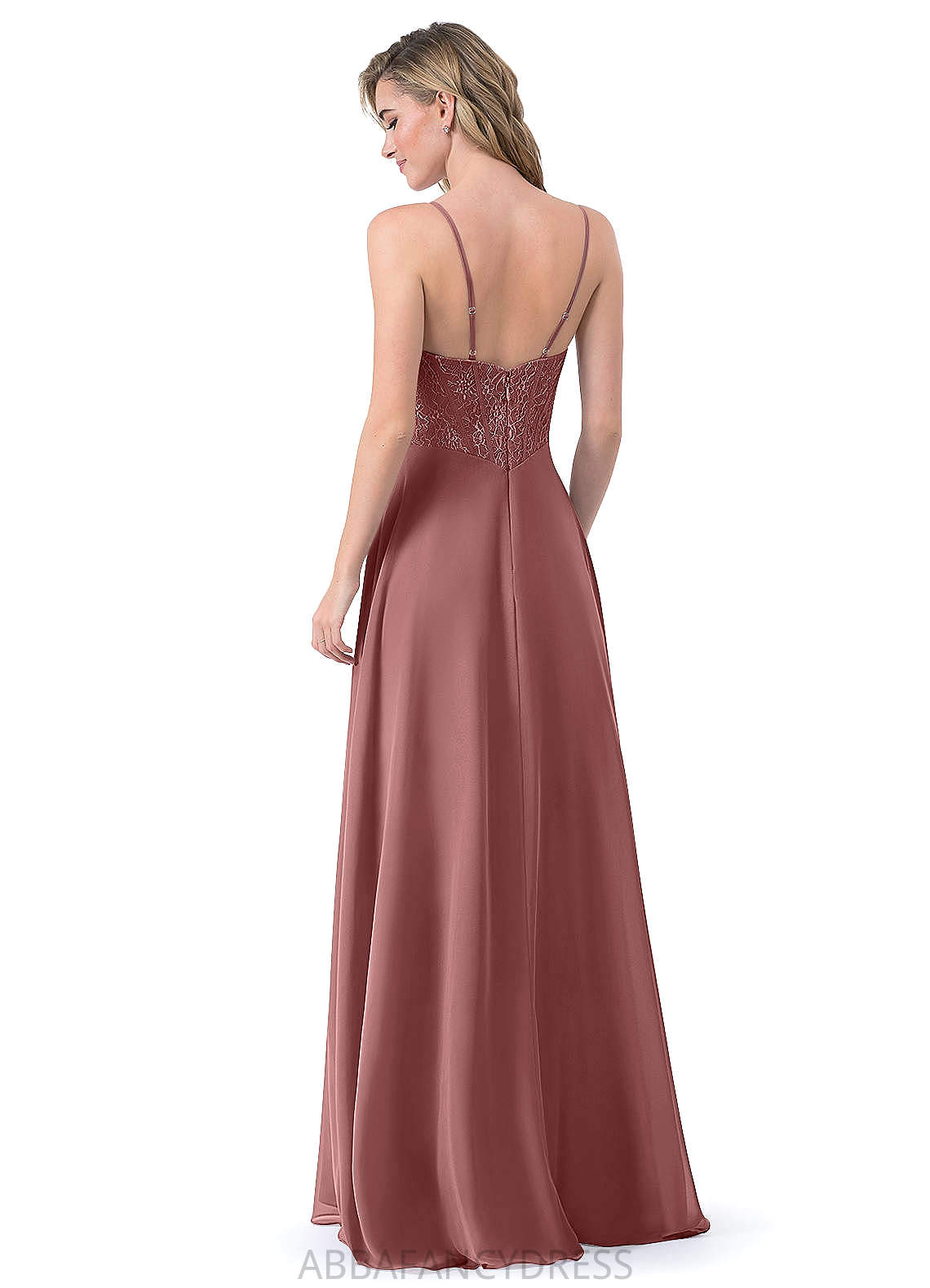 Kassandra Natural Waist Trumpet/Mermaid Spaghetti Staps Floor Length Sleeveless Bridesmaid Dresses