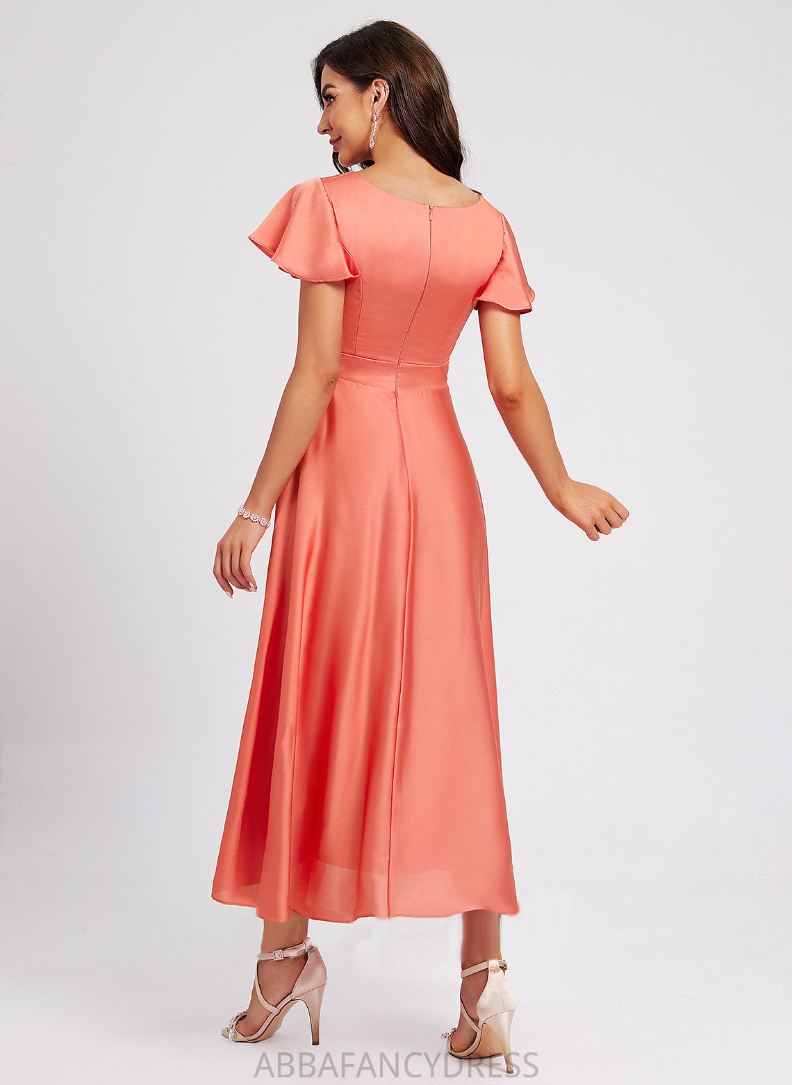 Dress A-Line Cocktail Dresses Cocktail Pleated Scoop Stephanie Polyester Neck Asymmetrical With