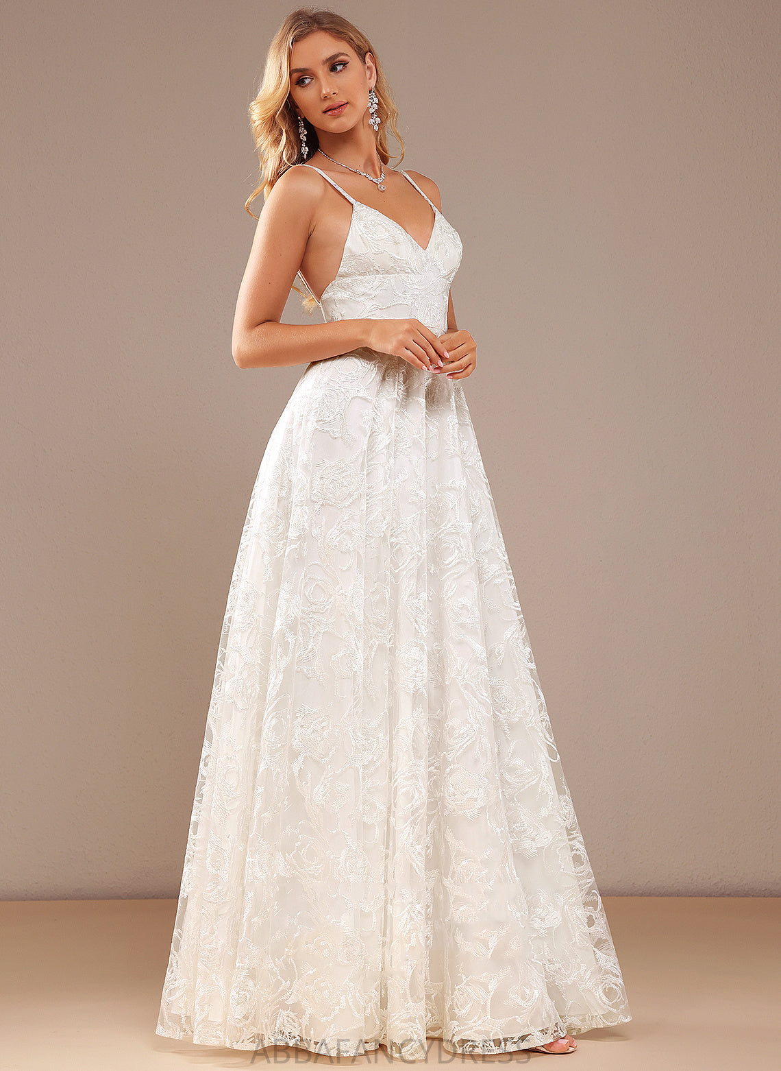 Dress A-Line Maeve Wedding Dresses Lace Floor-Length V-neck Wedding