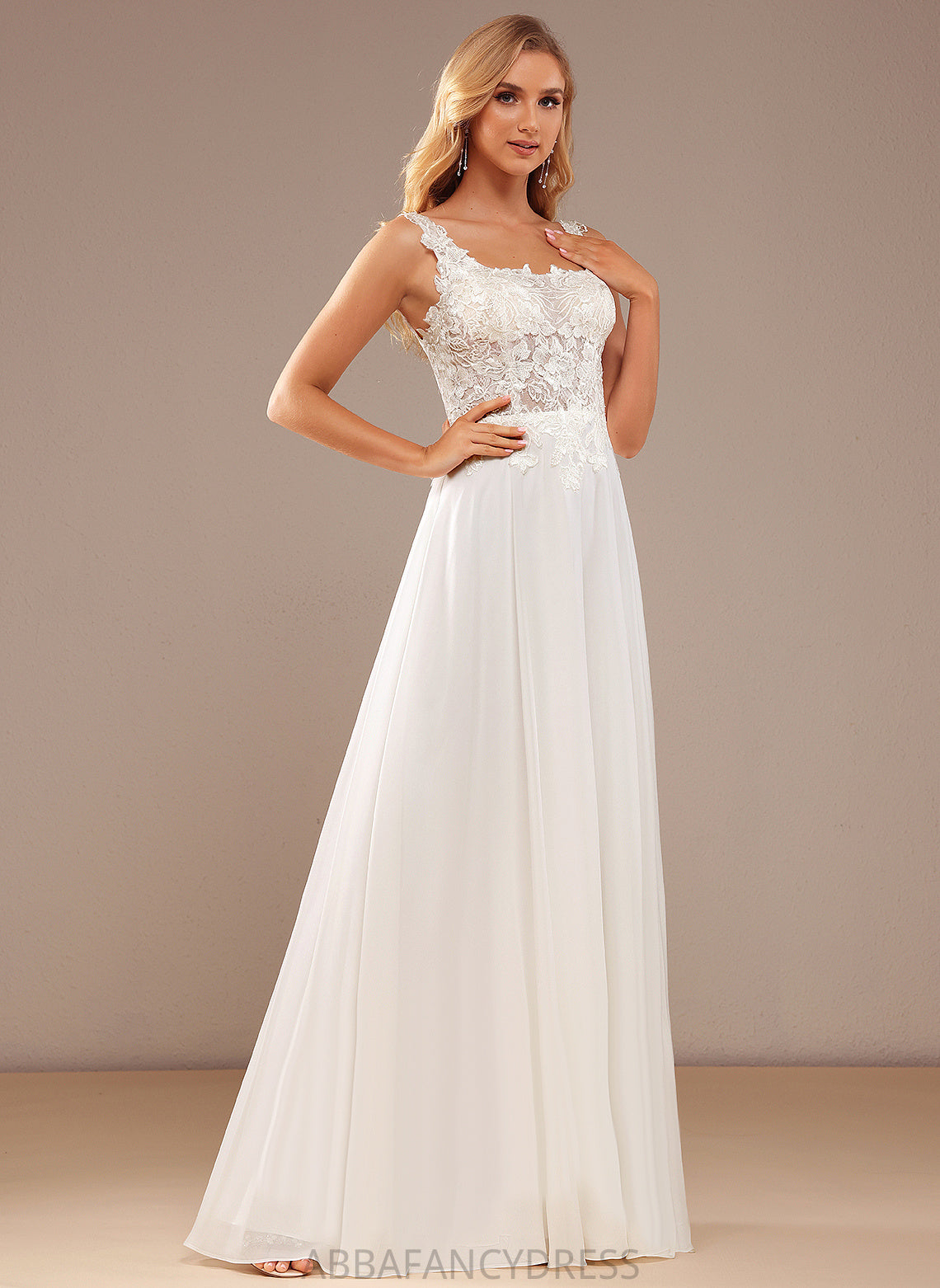 Lace Wedding Sequins A-Line Square With Wedding Dresses Dress Floor-Length Chiffon Azul