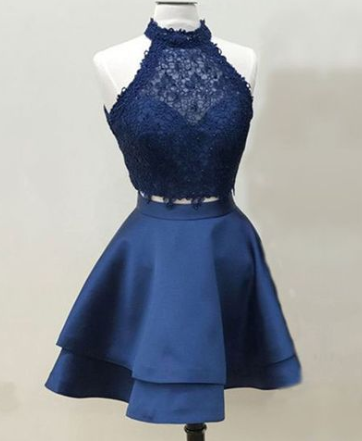 Homecoming Dresses Daisy Two Piece Navy Blue CD2608